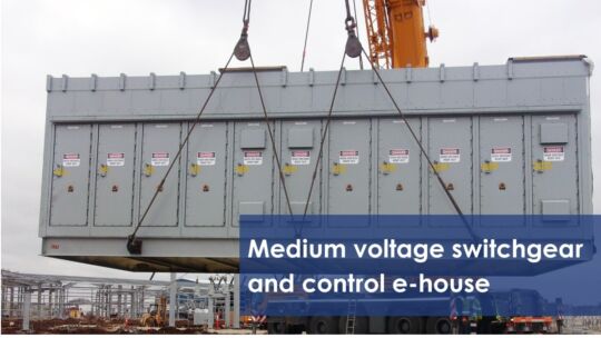 Medium voltage switchgear and control e-house